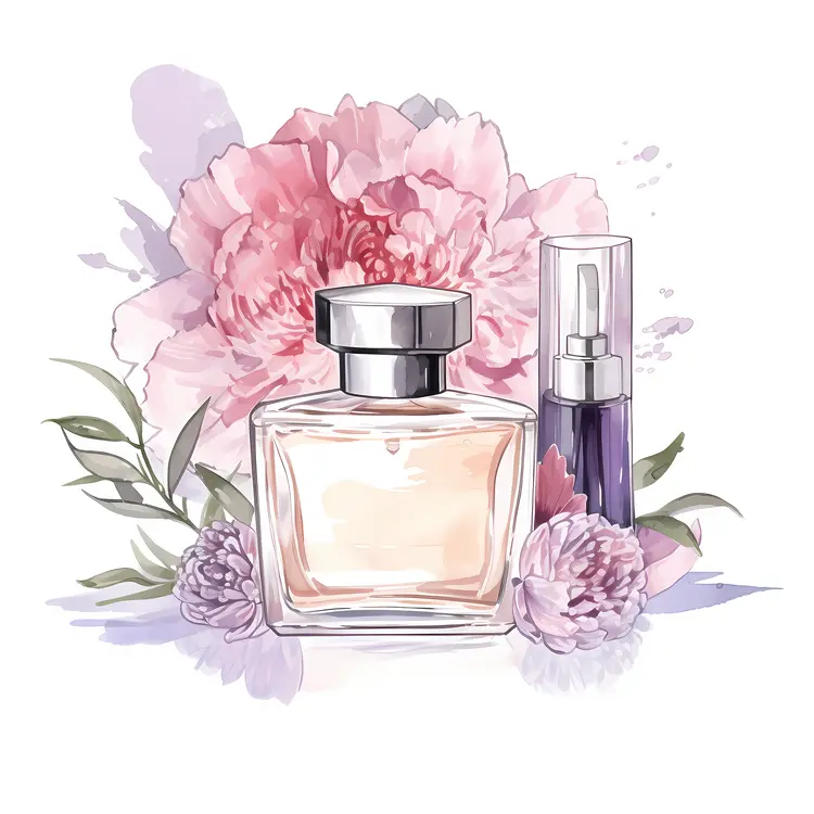 Stylish Perfume Bottle with Floral Design