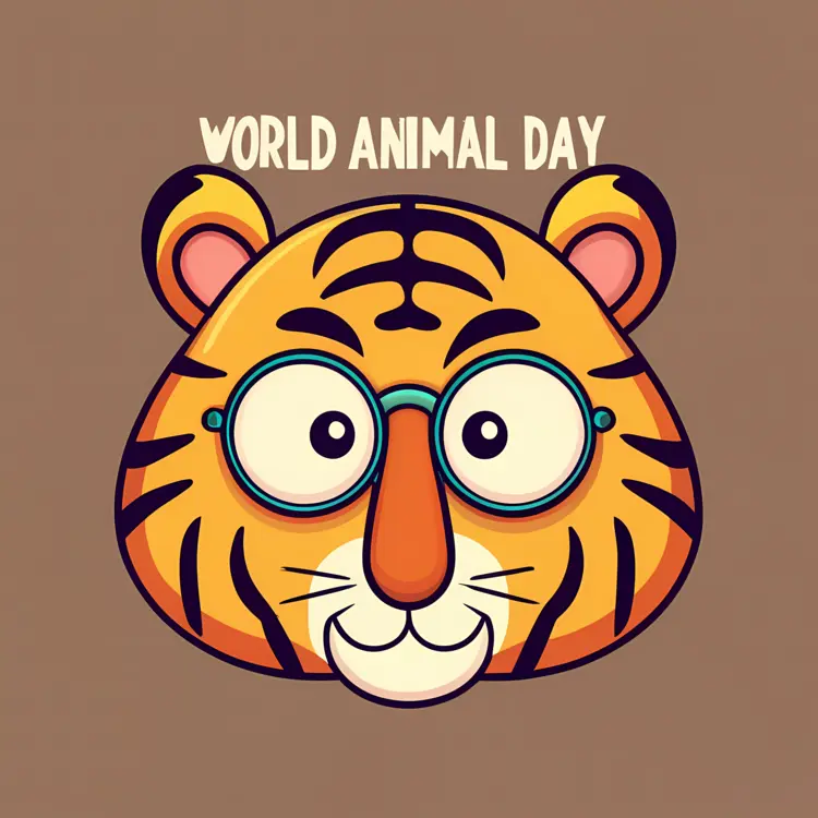 Cartoon Tiger for World Animal Day