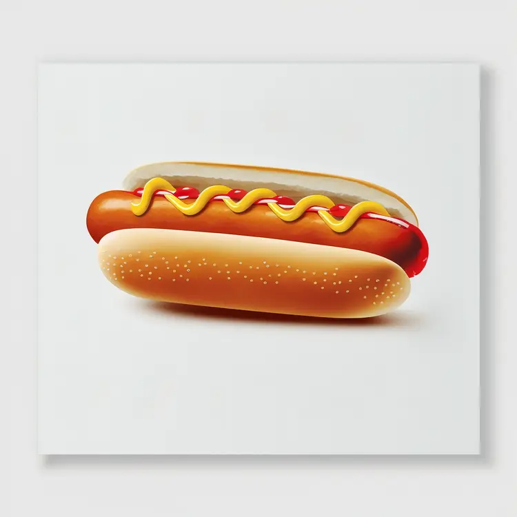 Delicious Hot Dog with Mustard