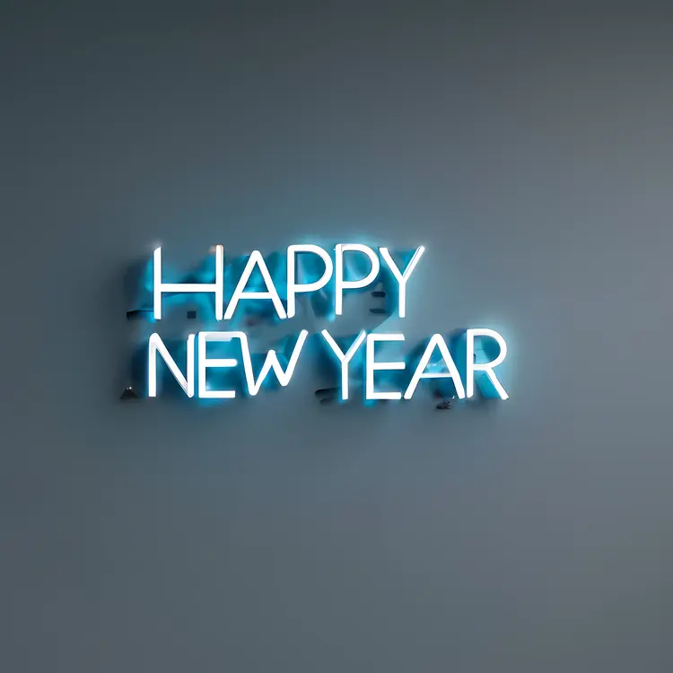 Neon Happy New Year Sign