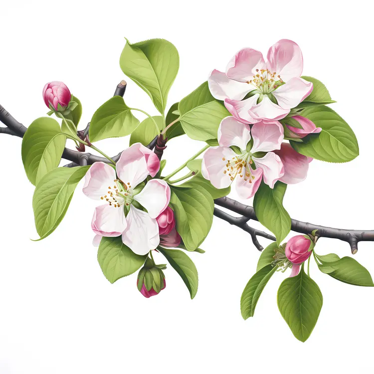 Pink Blossoms on a Branch