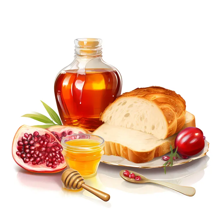 Bread with Honey and Pomegranate for Rosh Hashanah