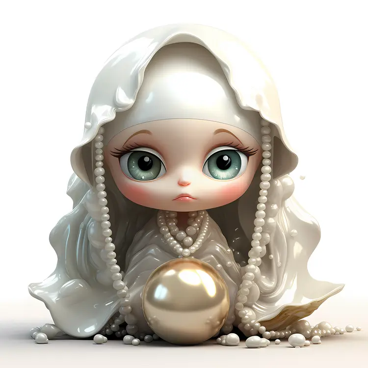Cute Doll with Pearl