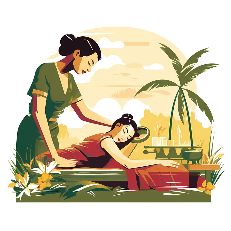 Relaxing Massage Therapy in Nature