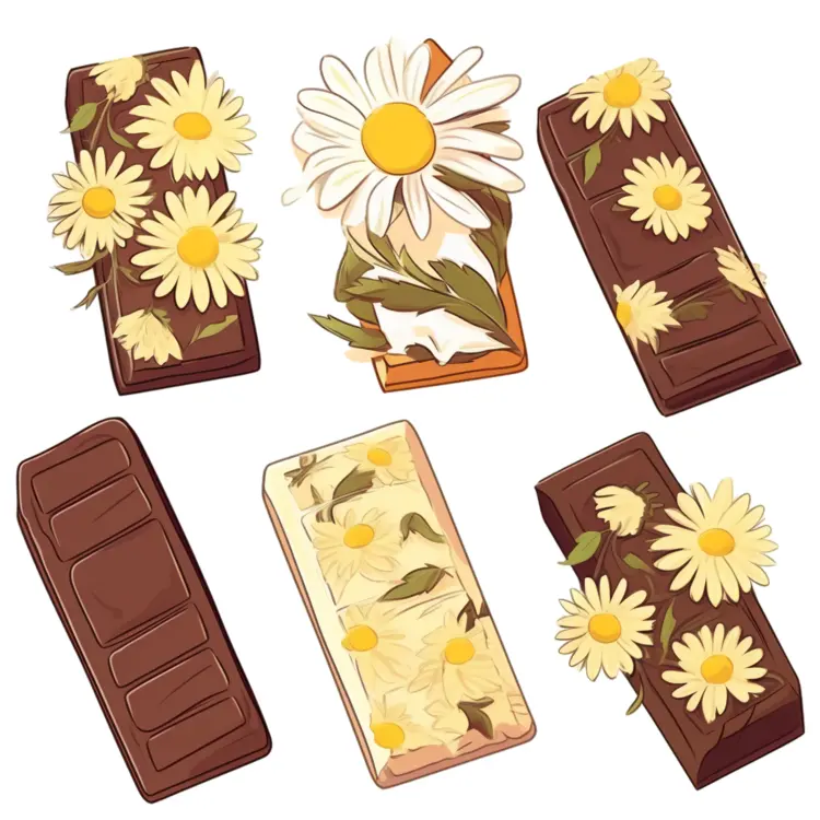 Chocolate Bars with Daisies