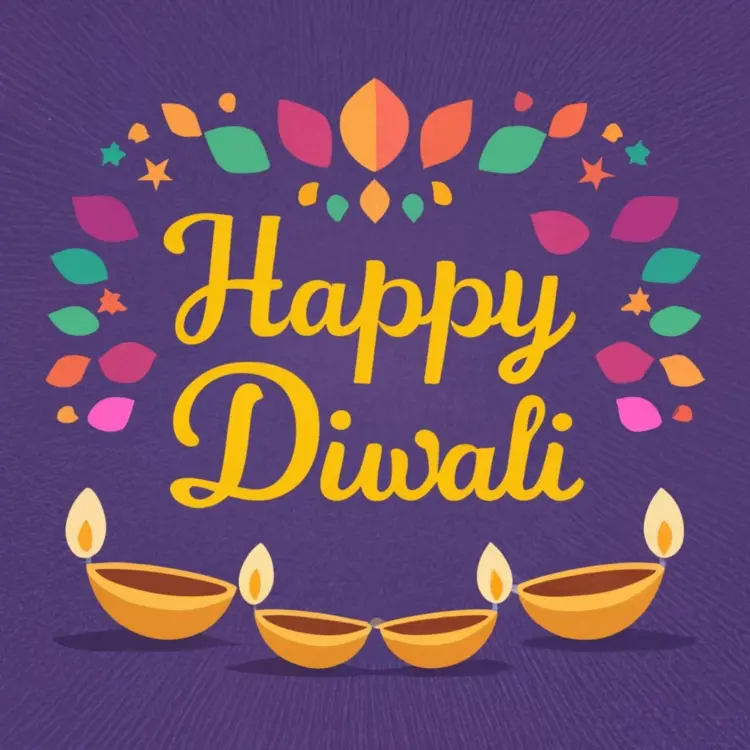 Happy Diwali with Diyas