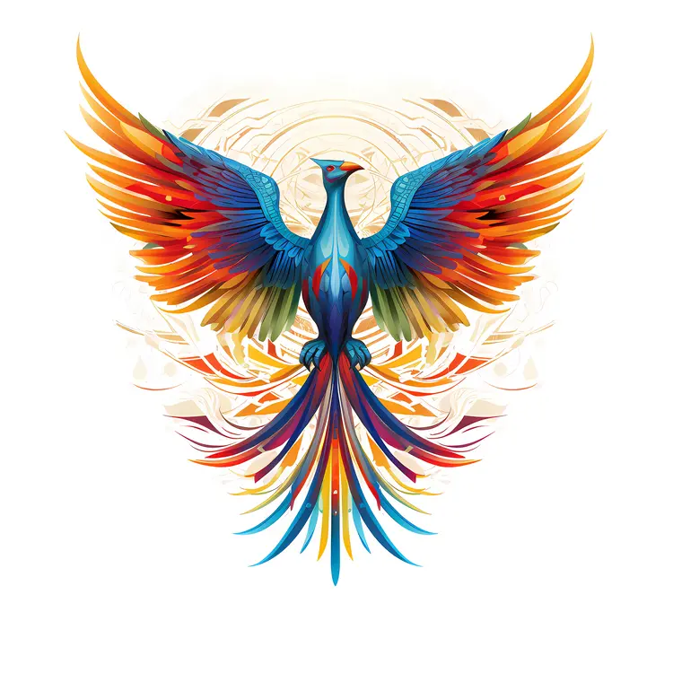 Vibrant Bird with Radiant Wings
