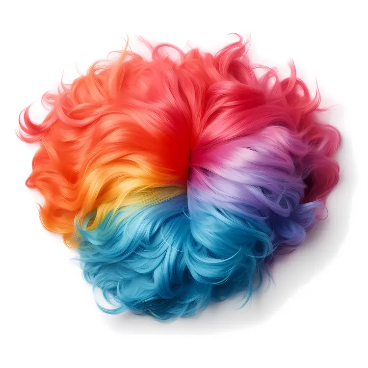 Curly Rainbow Hair