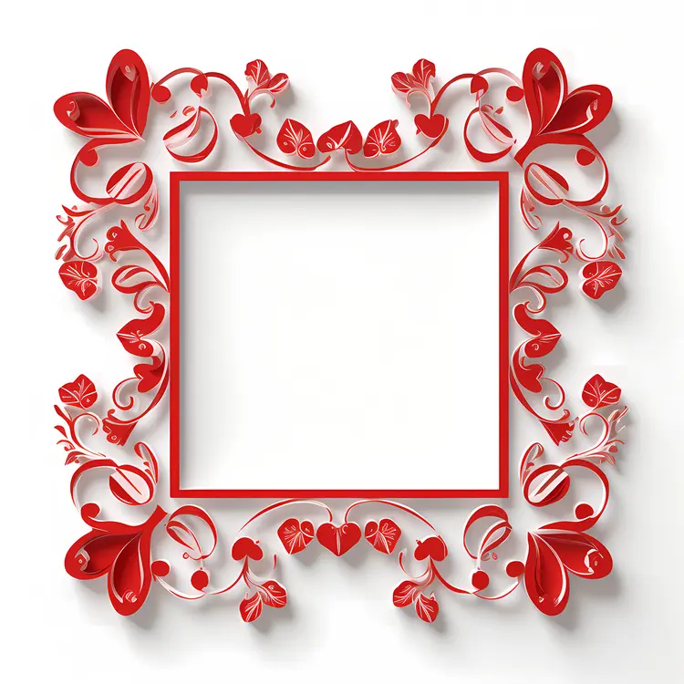 Elegant Square Floral Frame