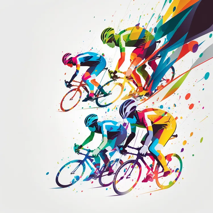Colorful Cyclists in a Dynamic Race