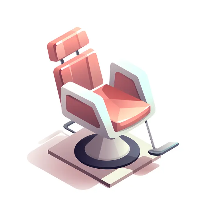 Minimalist Barber Chair with Pink Cushion