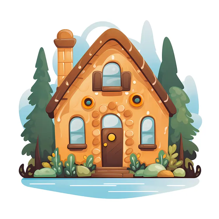 Small cute doodle house