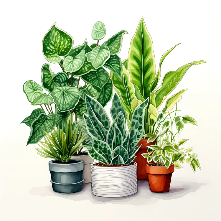 Various Potted Plants