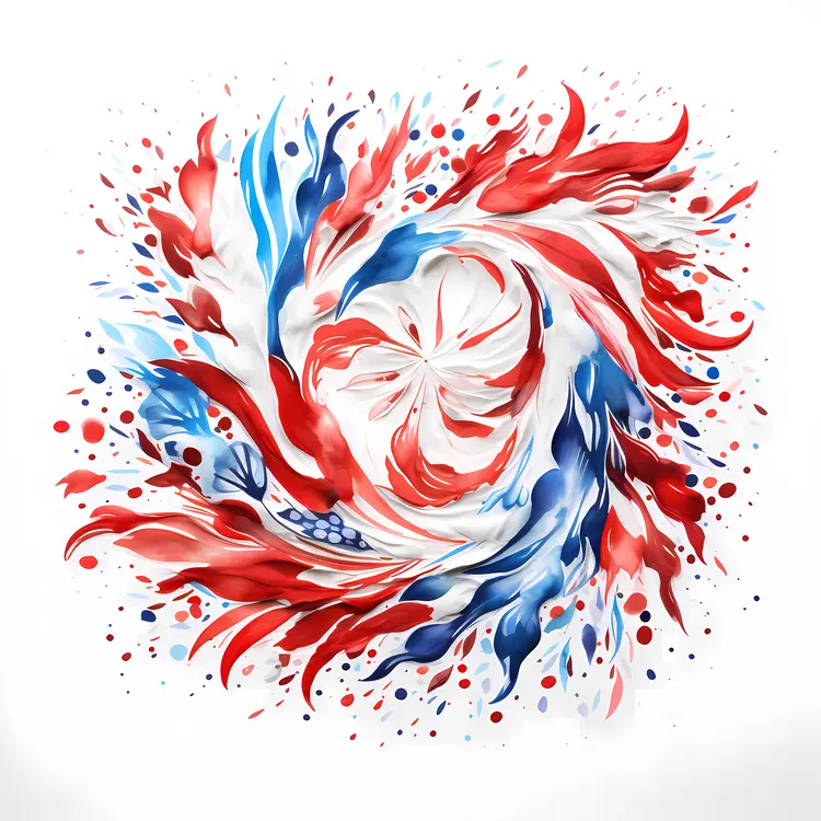 Colorful Abstract Art with Swirls