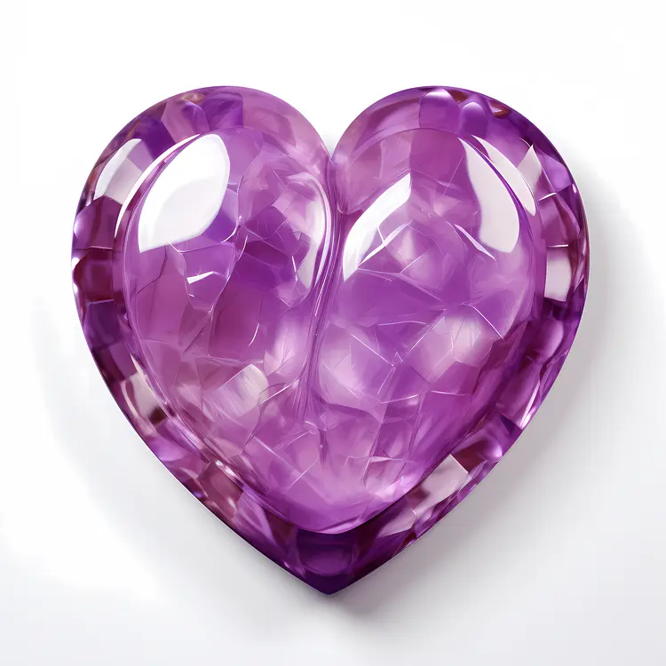 Beautiful Purple Heart Gemstone for Valentine's Day