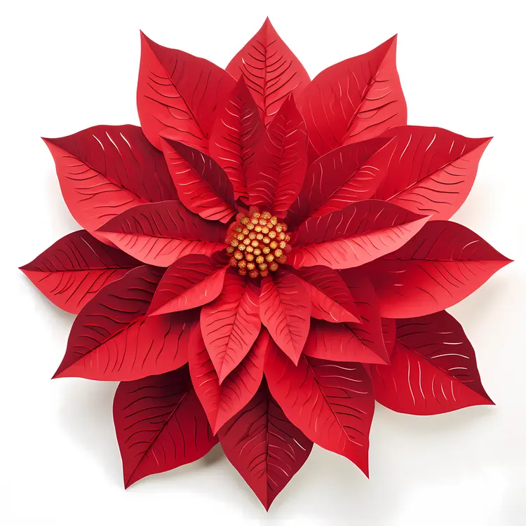 Beautiful Red Poinsettia for Christmas Decoration