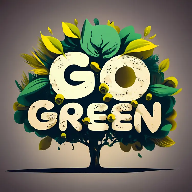 Go Green Tree Illustration