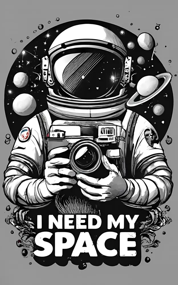 Astronaut with Camera in Space