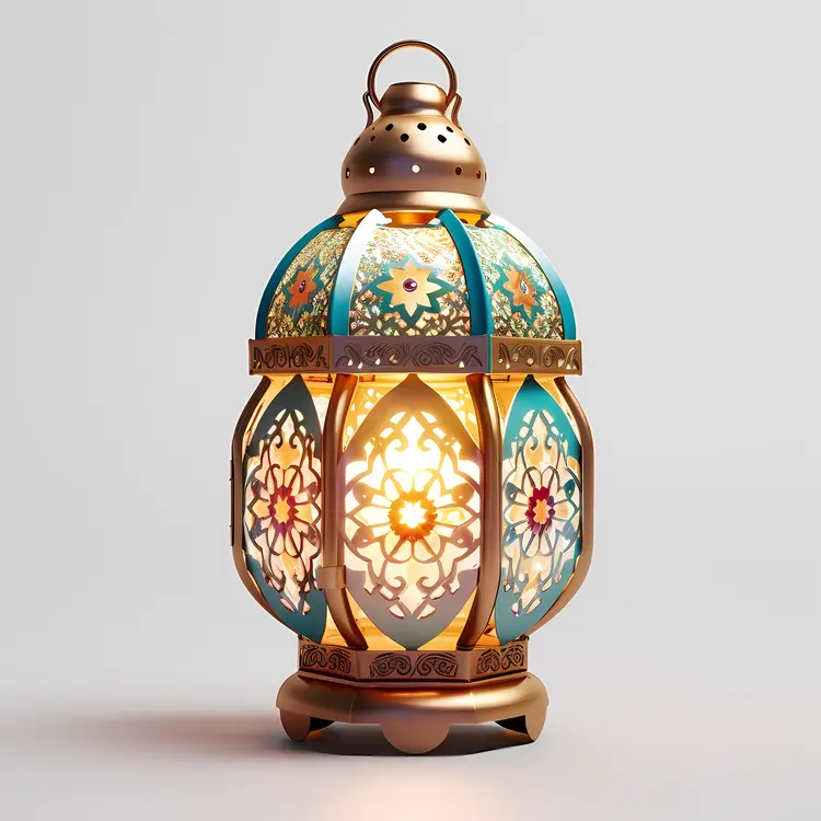 Elegant Lantern with Floral Design