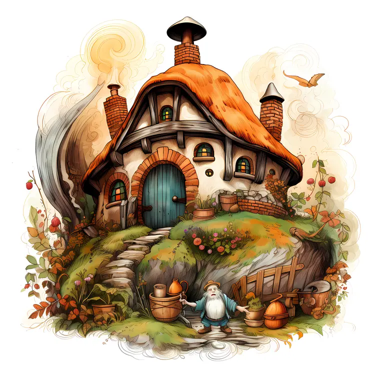 Small cute doodle house