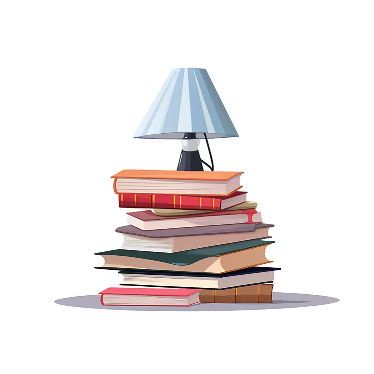 Lamp on a Stack of Books