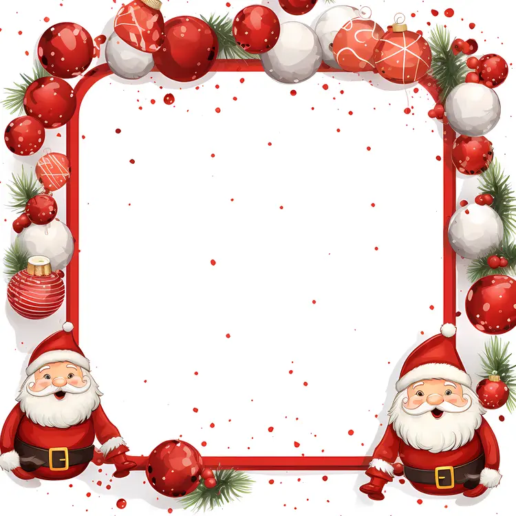 Santa Claus with Christmas Ornaments