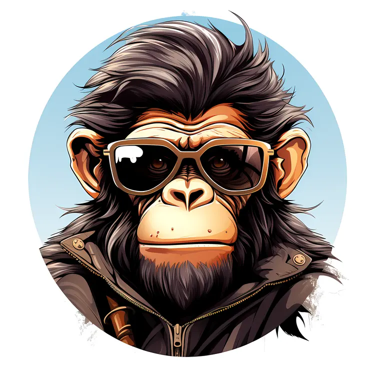 Stylish Monkey with Sunglasses