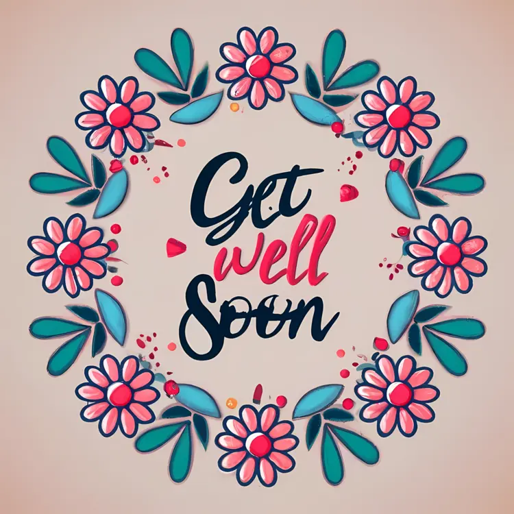 Get Well Soon Floral Wreath