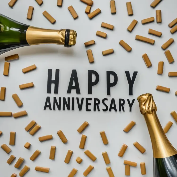 Happy Anniversary with Champagne