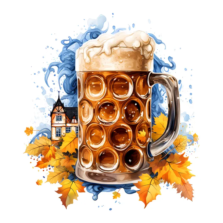 Foamy Beer Mug in Autumn