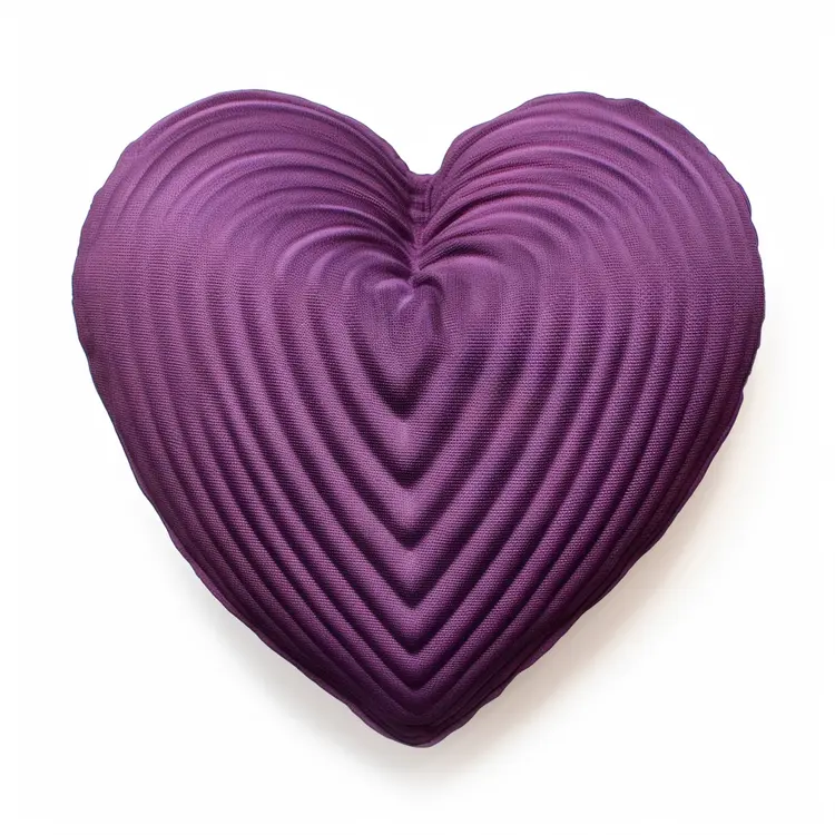Purple Heart-shaped Pillow for Valentine's Day