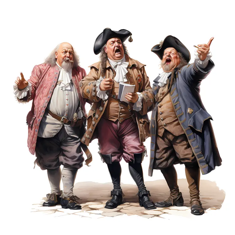 Three Men in Historical Attire