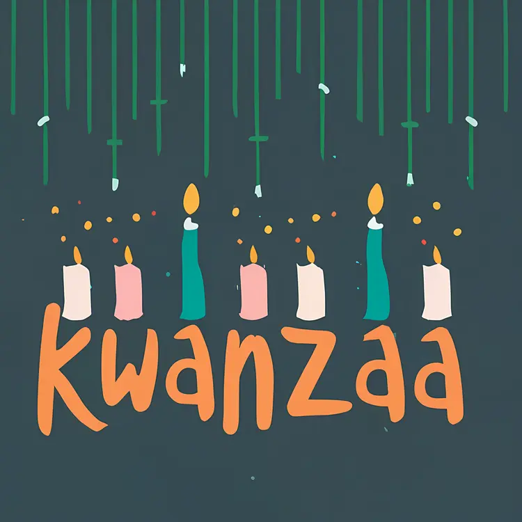 Kwanzaa with Lit Candles