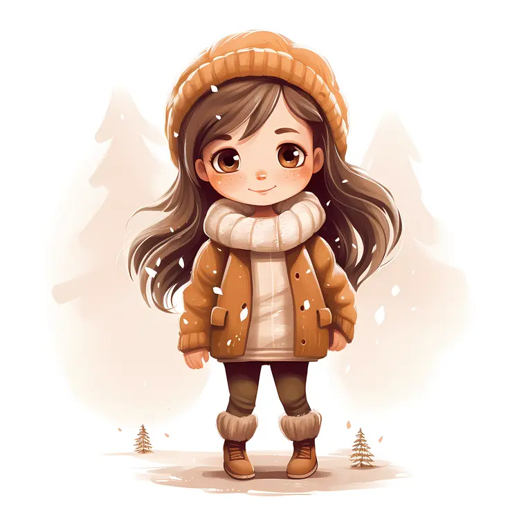 Cute Girl in Winter Clothes