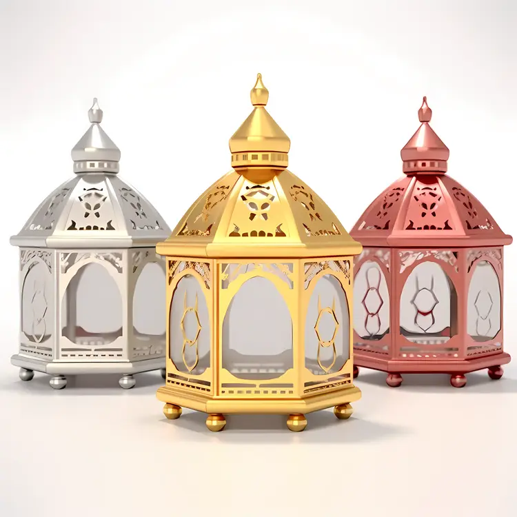 Gold, Silver, and Red Lanterns