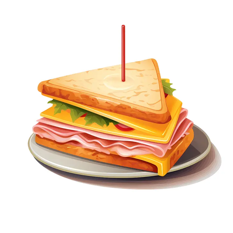 Yummy Ham and Cheese Sandwich
