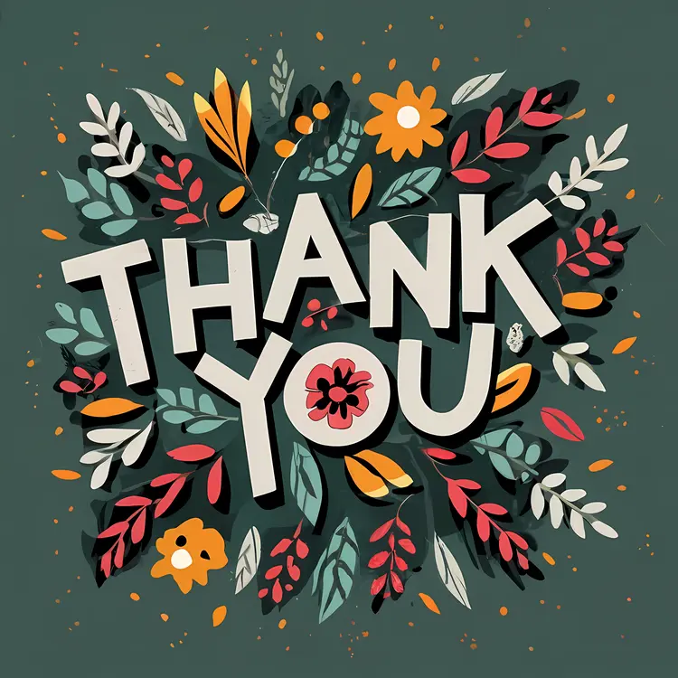 Floral Thank You Card