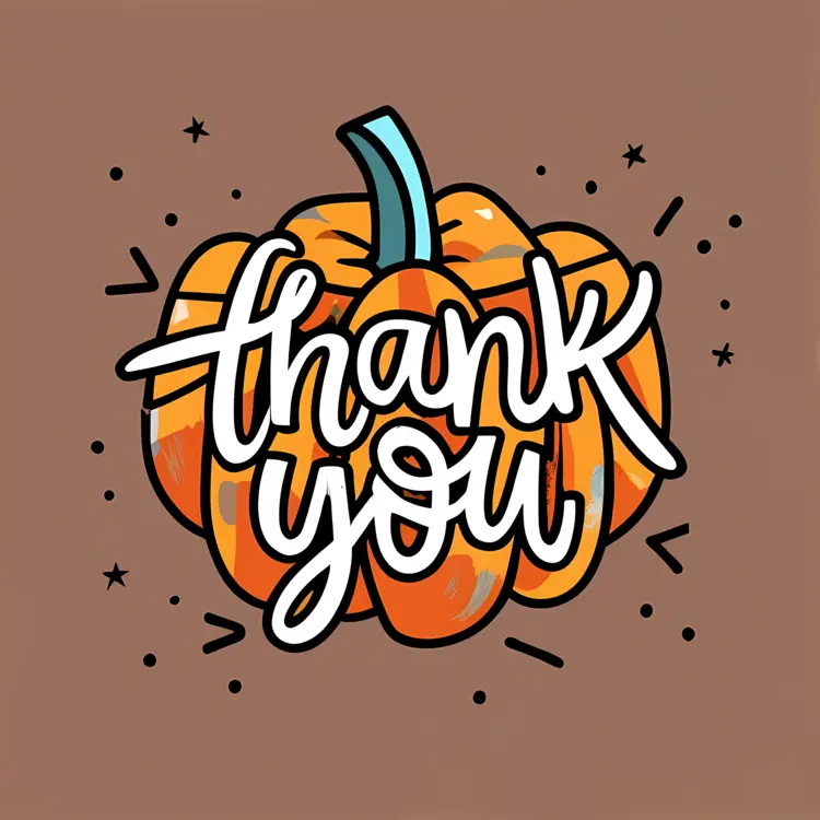 Thank You Pumpkin Illustration