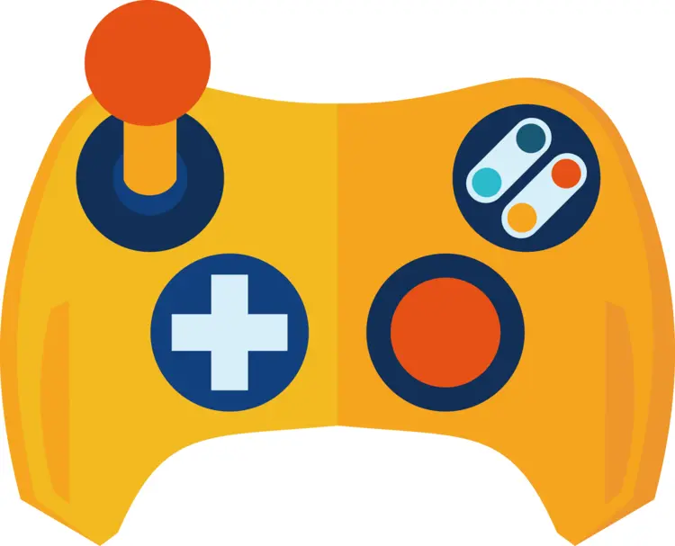 Yellow Game Controller with Joystick