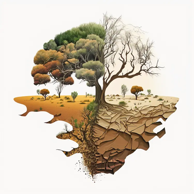Tree Depicting Climate Change Effects