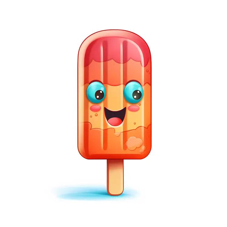 Cute Cartoon Popsicle Illustration