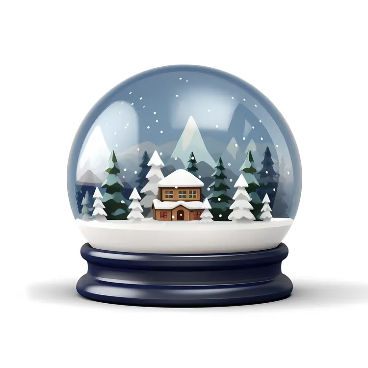 Beautiful Snow Globe with Winter Scene