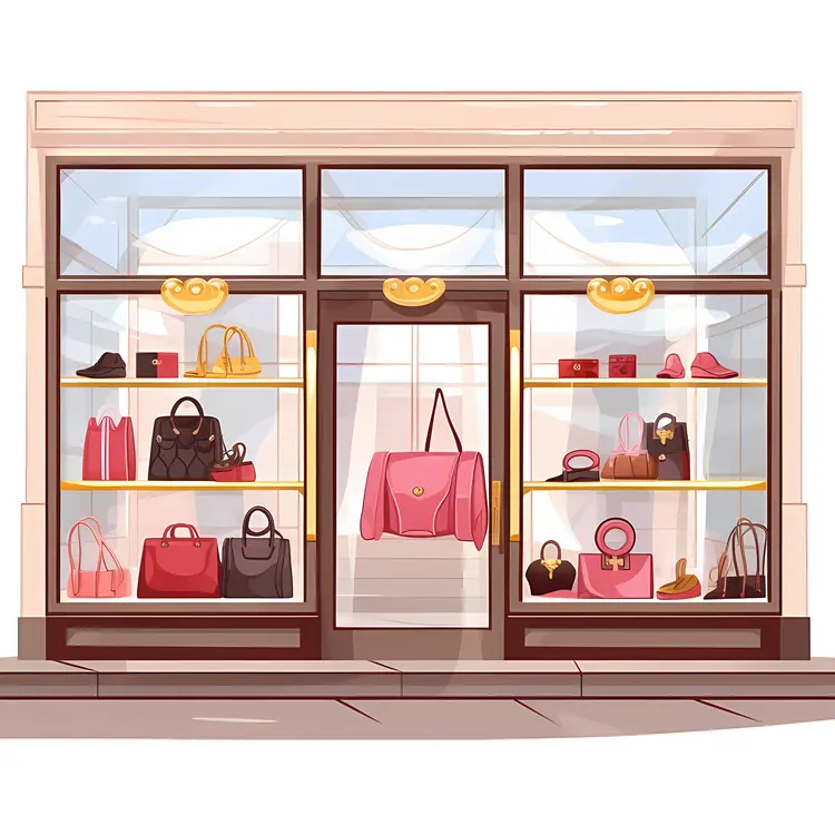 Fashionable Handbag Storefront Display