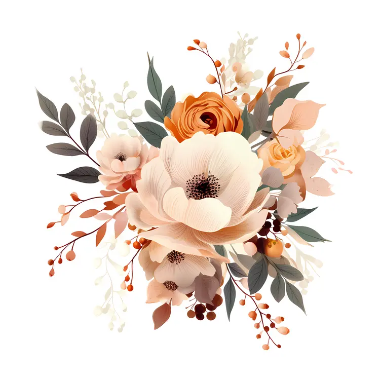 Orange and White Flower Arrangement