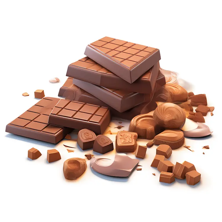 Assorted Chocolate Bars with Nuts and Caramel