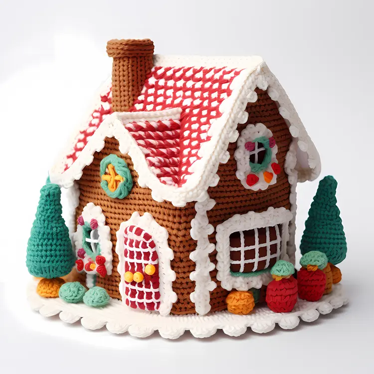 Gingerbread House with Colorful Decorations