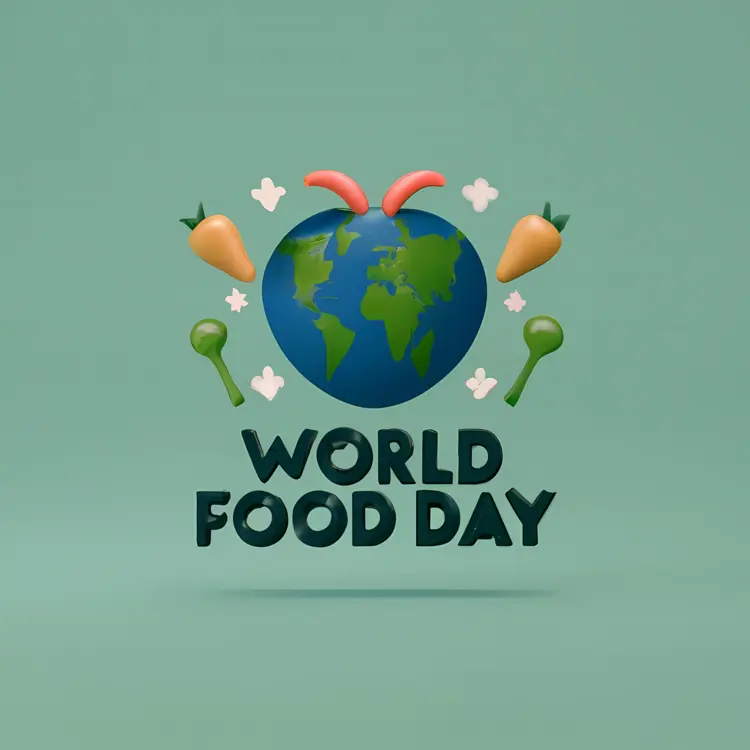 Earth with Carrots for World Food Day