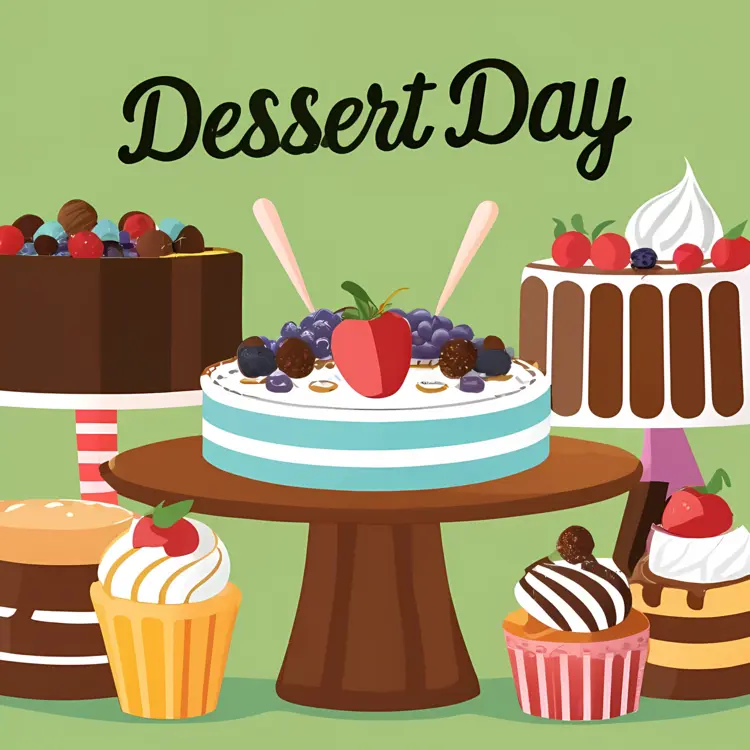 Dessert Day Celebration with Various Sweets