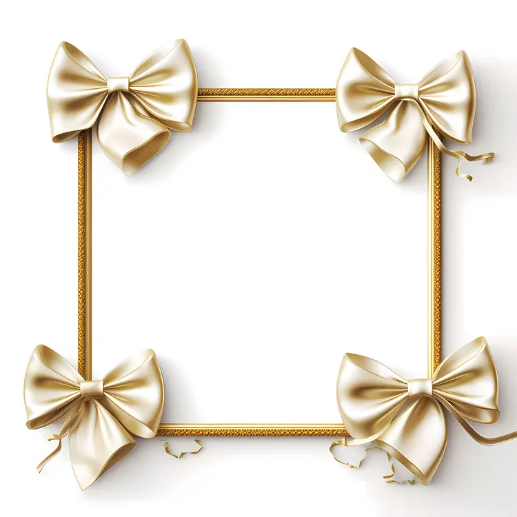 Elegant Gold Bows Frame