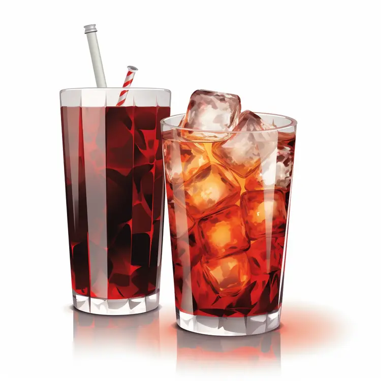Refreshing Iced Tea in Glasses